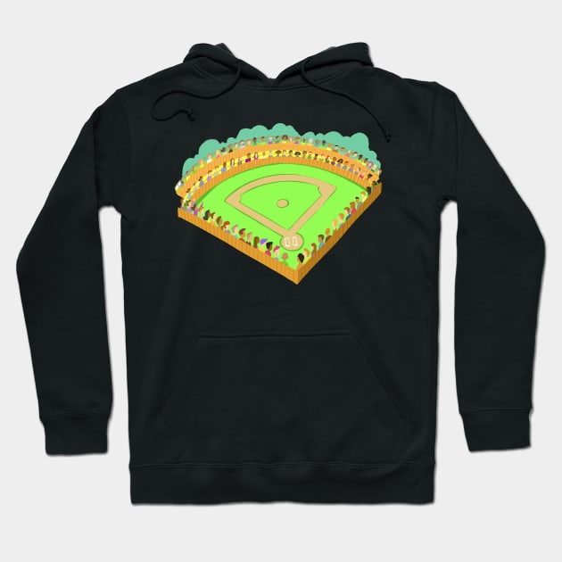 Baseball field with spectators in the stands Hoodie by duxpavlic